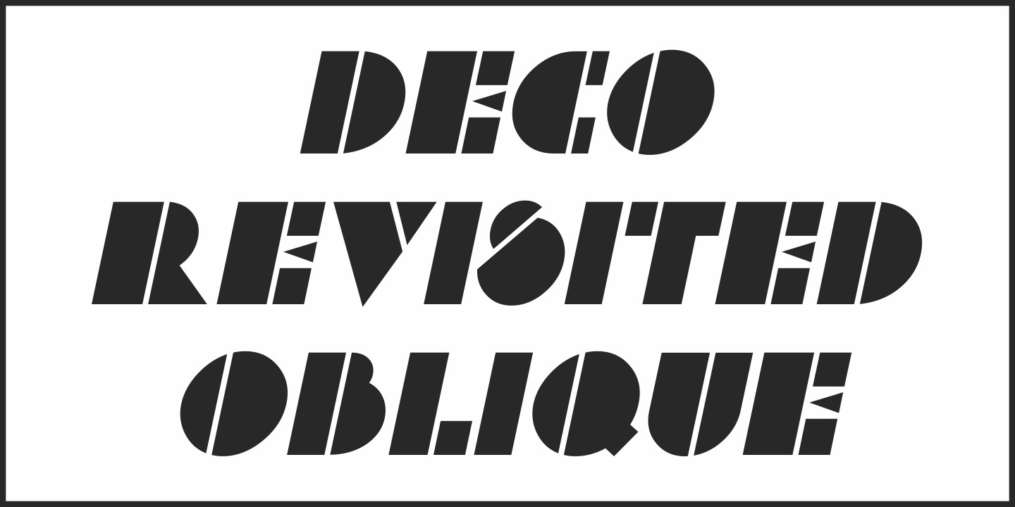 Пример шрифта Deco Revisited JNL #3